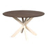 Eettafel Madison 130cm van Starfurn in bruin mangohout met zandkleurige metalen middenpoot