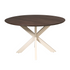 Eettafel Madison 150cm van Starfurn in bruin mangohout met zandkleurige metalen middenpoot