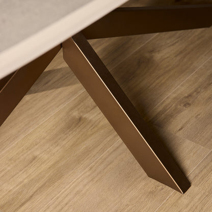 Eettafel Madison Zand van Starfurn detail van de nerf in het gezandstraalde mangohout
