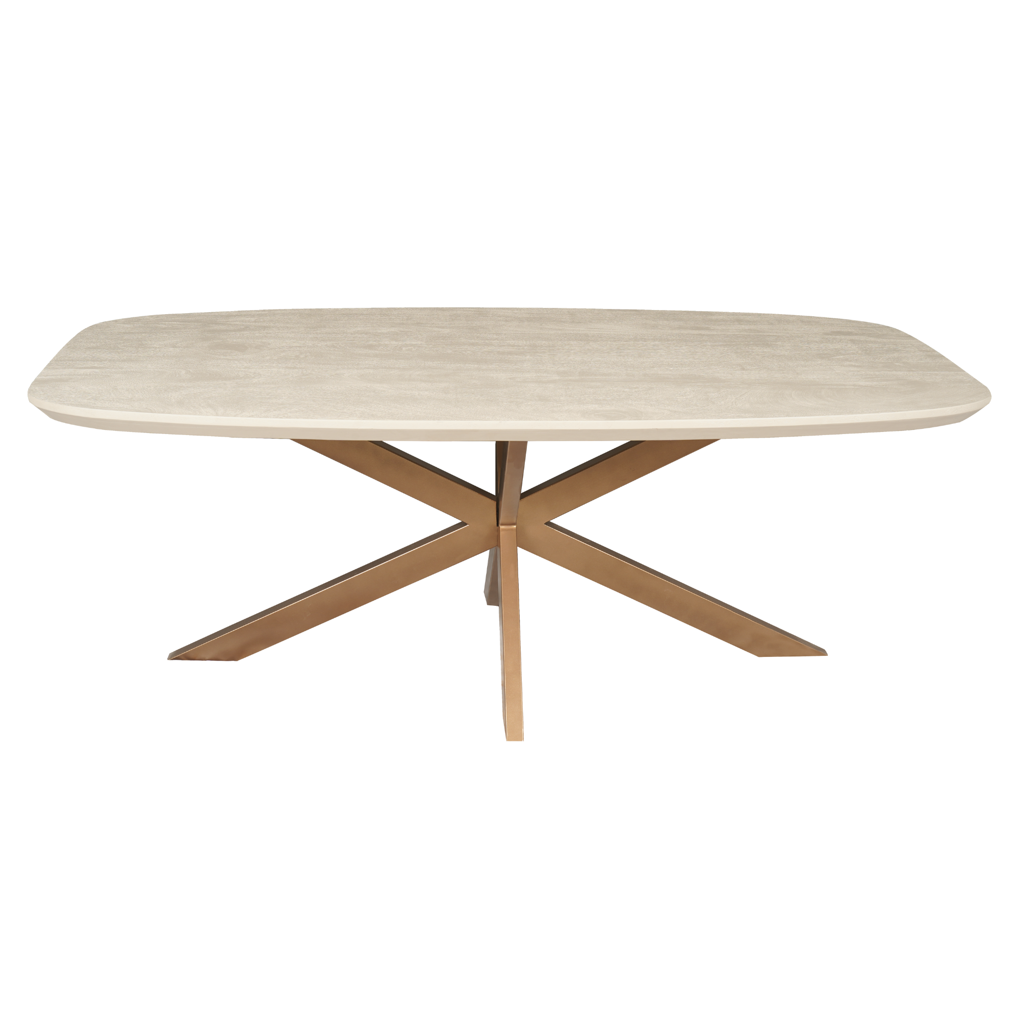 Eettafel Madison Zand van Starfurn met acht eetkamerstoelen in een ruime eetkamer
