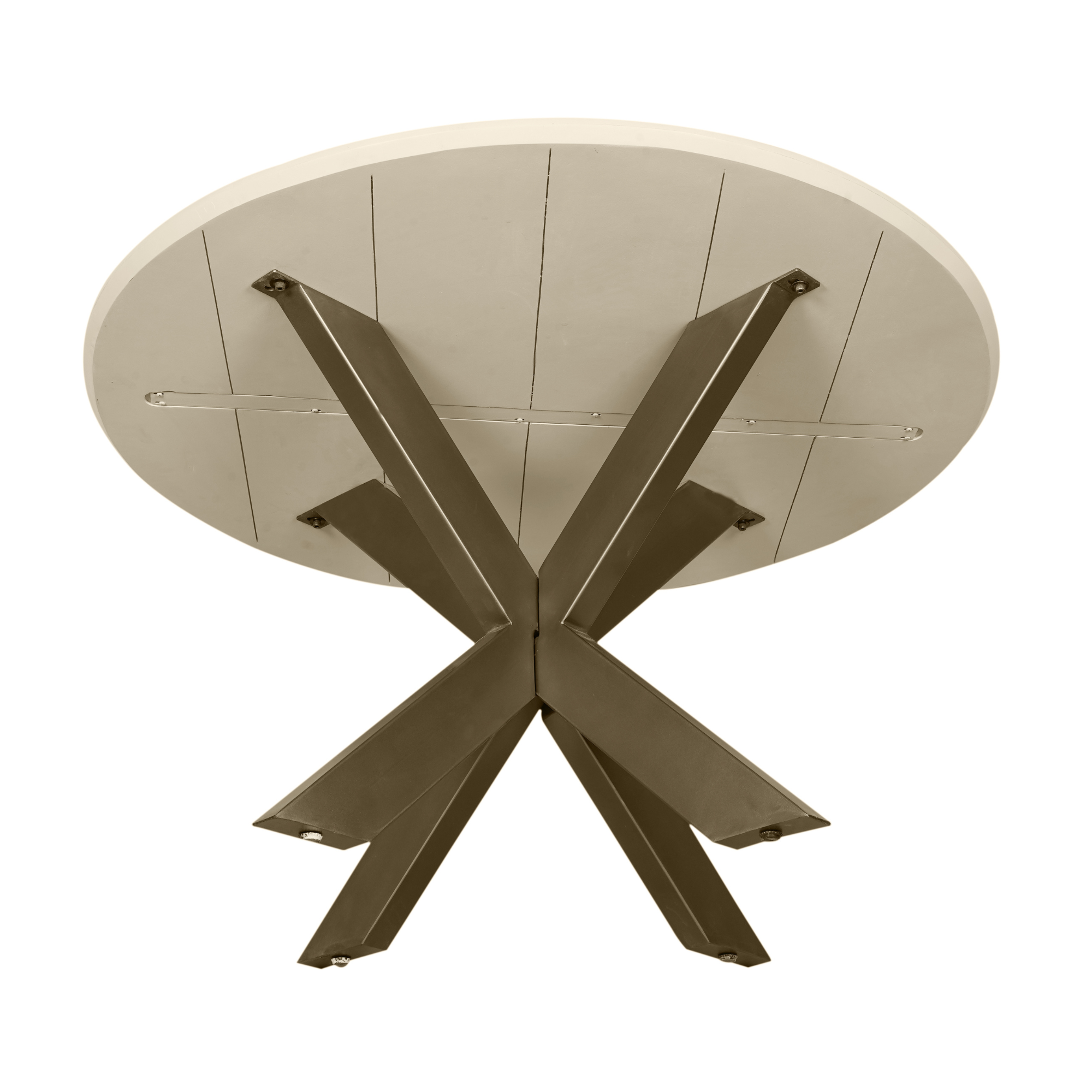 Handgemaakte ronde eettafel Madison Zand van Starfurn, hoogte 76 cm