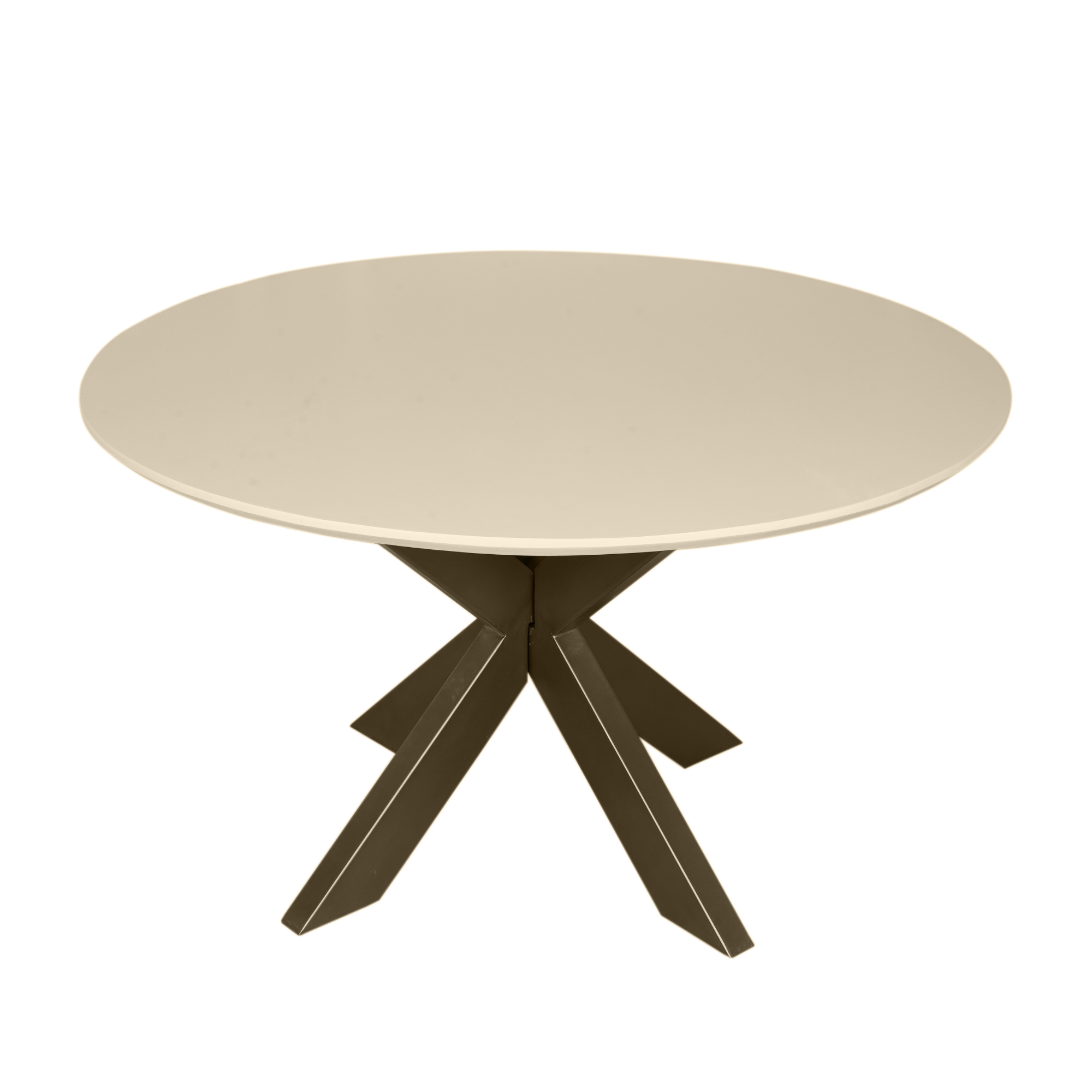 Handgemaakte ronde eettafel Madison Zand van Starfurn, tafelhoogte 76 cm