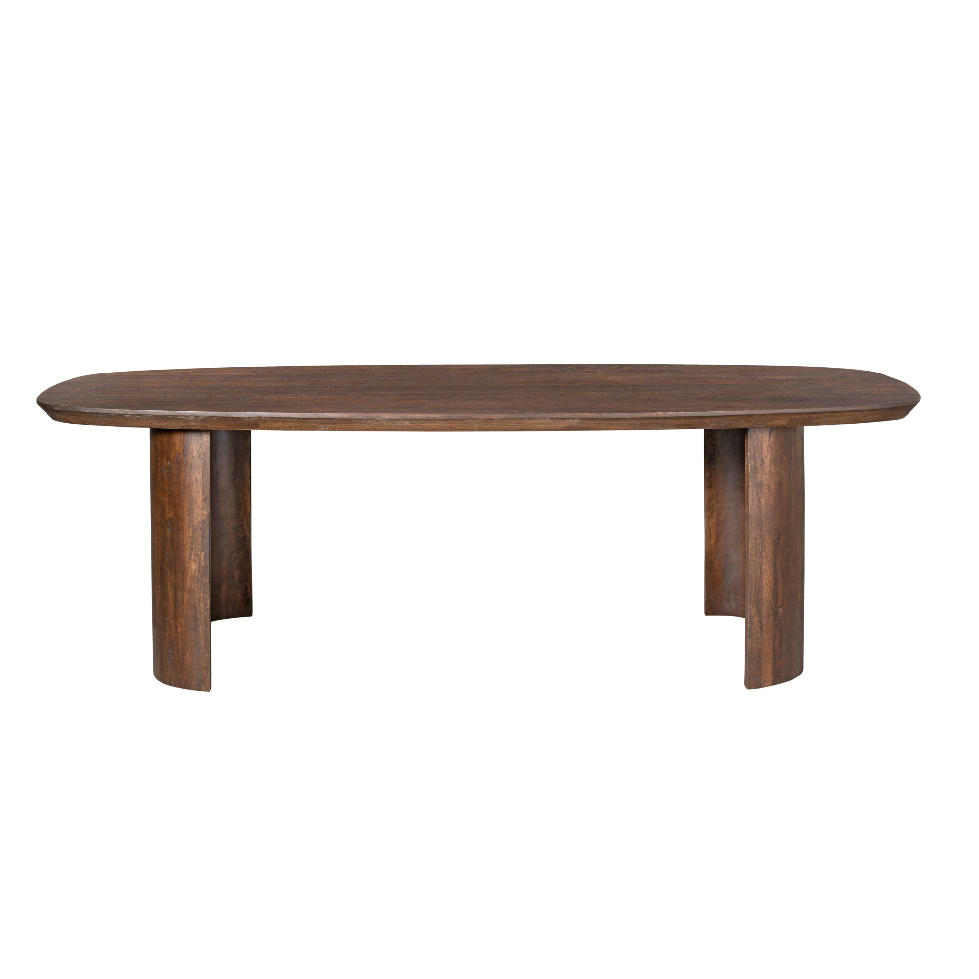 Eettafel Maré Bruin 200 cm van Starfurn met dik mangohouten tafelblad van 6 cm