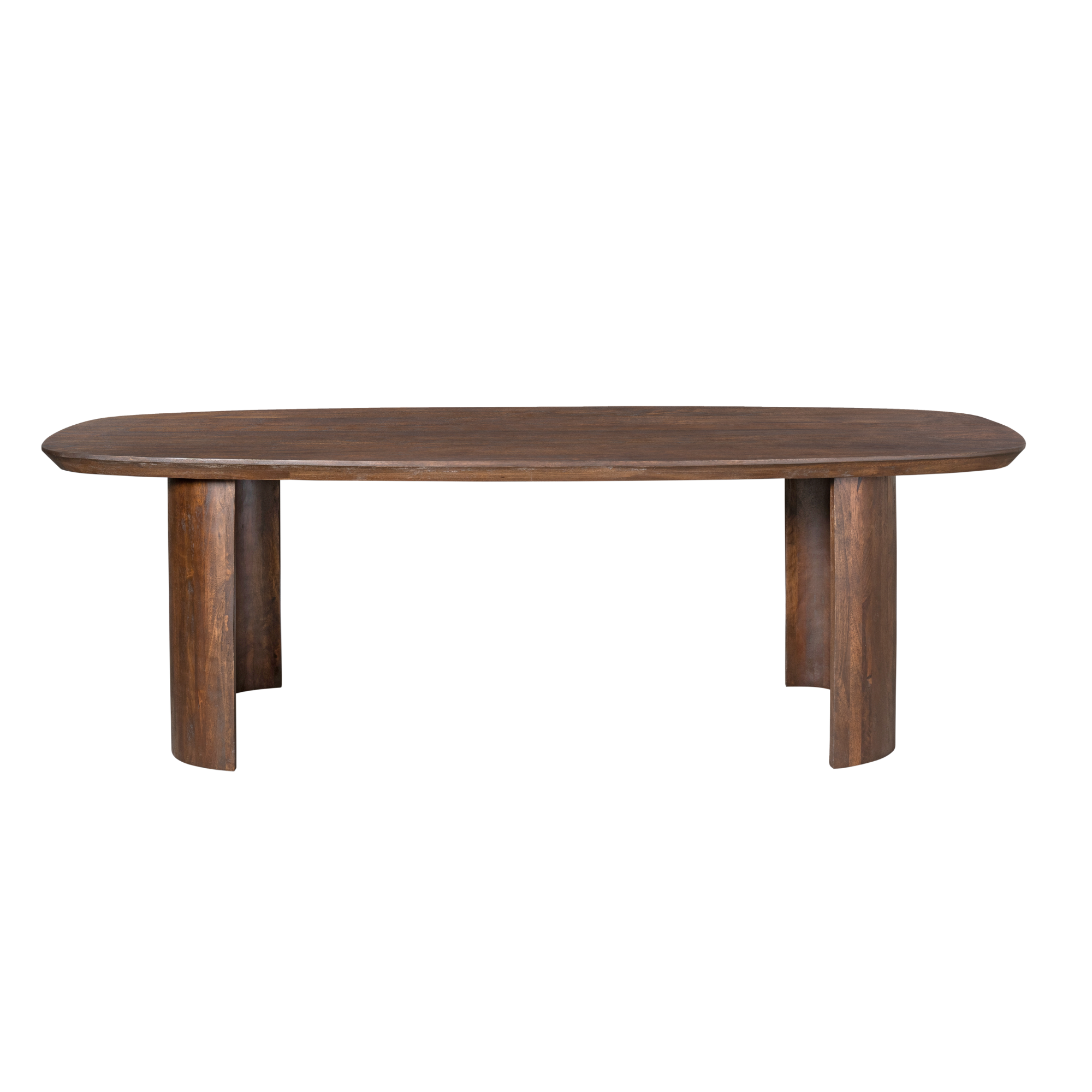 Bruine eettafel Maré 240 cm van Starfurn met royaal mangohouten tafelblad