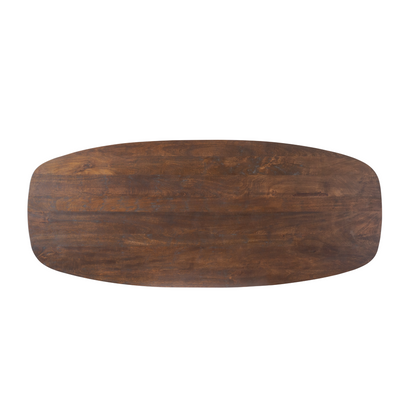 Eettafel Maré 300 cm van Starfurn vanuit een andere hoek, bruin massief mangohout