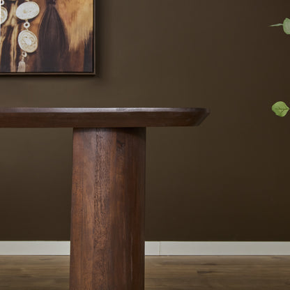 Levendige houttekening van het massief mangohout van eettafel Maré 300 cm van Starfurn