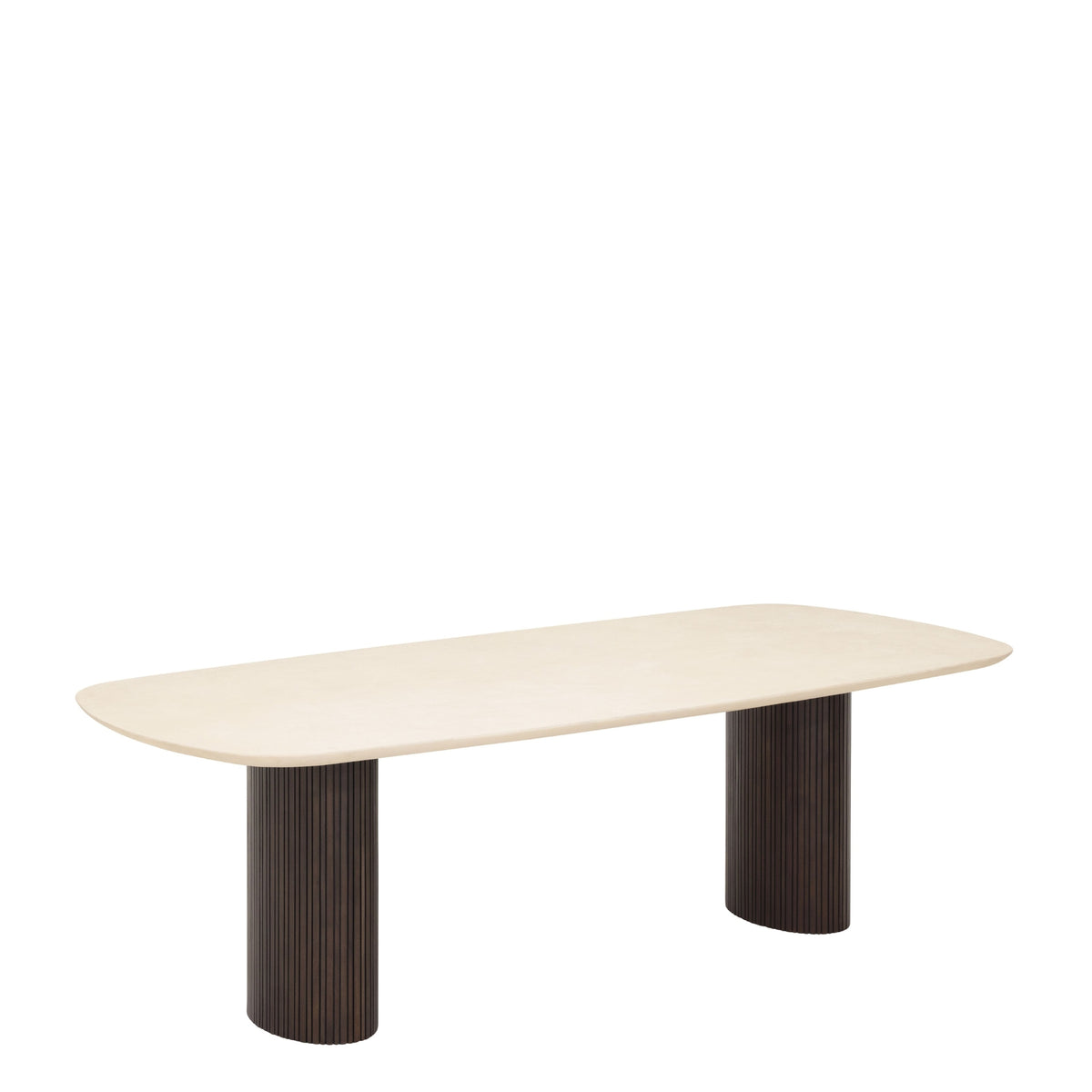 Ovale eettafel Maroon 240cm van DTP Home met mortex blad in bruin