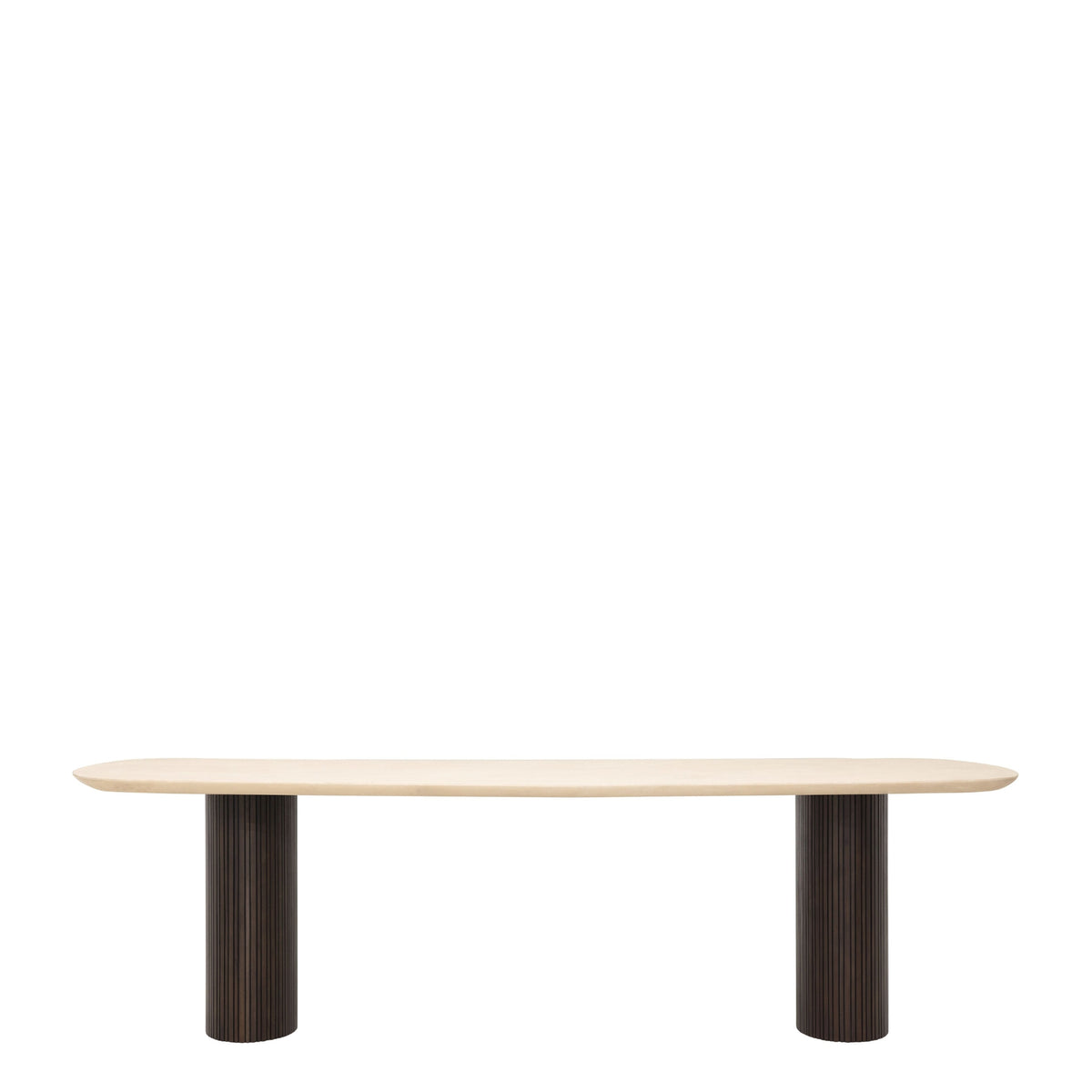 Mahoniehouten onderstel van de ovale eettafel Maroon
