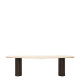 Mahoniehouten onderstel van de ovale eettafel Maroon