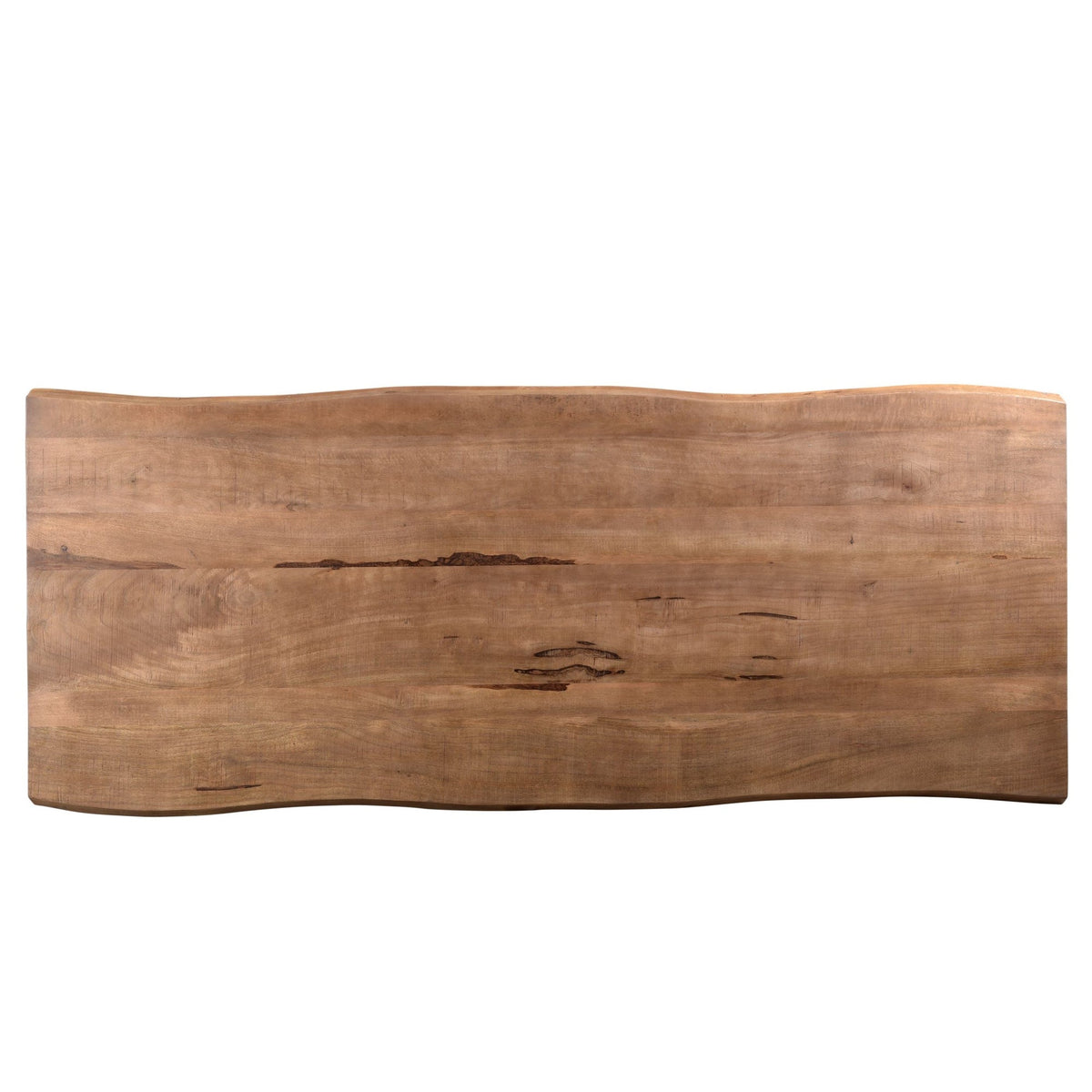 Eettafel Nairobi Tree Top 240cm in Mango, naturel mangohout met zwart onderstel