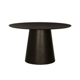 Eettafel Novero eiken espresso Ø130cm van Livingfurn