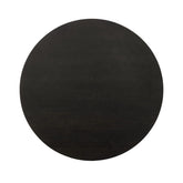 Bovenaanzicht van het eikenhouten blad van de eettafel Novero espresso