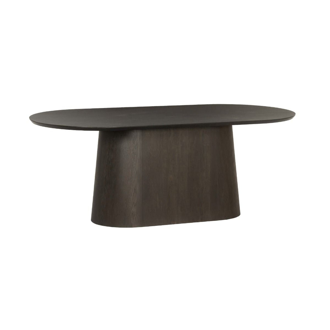 Eettafel Novero espresso schuin vooraanzicht