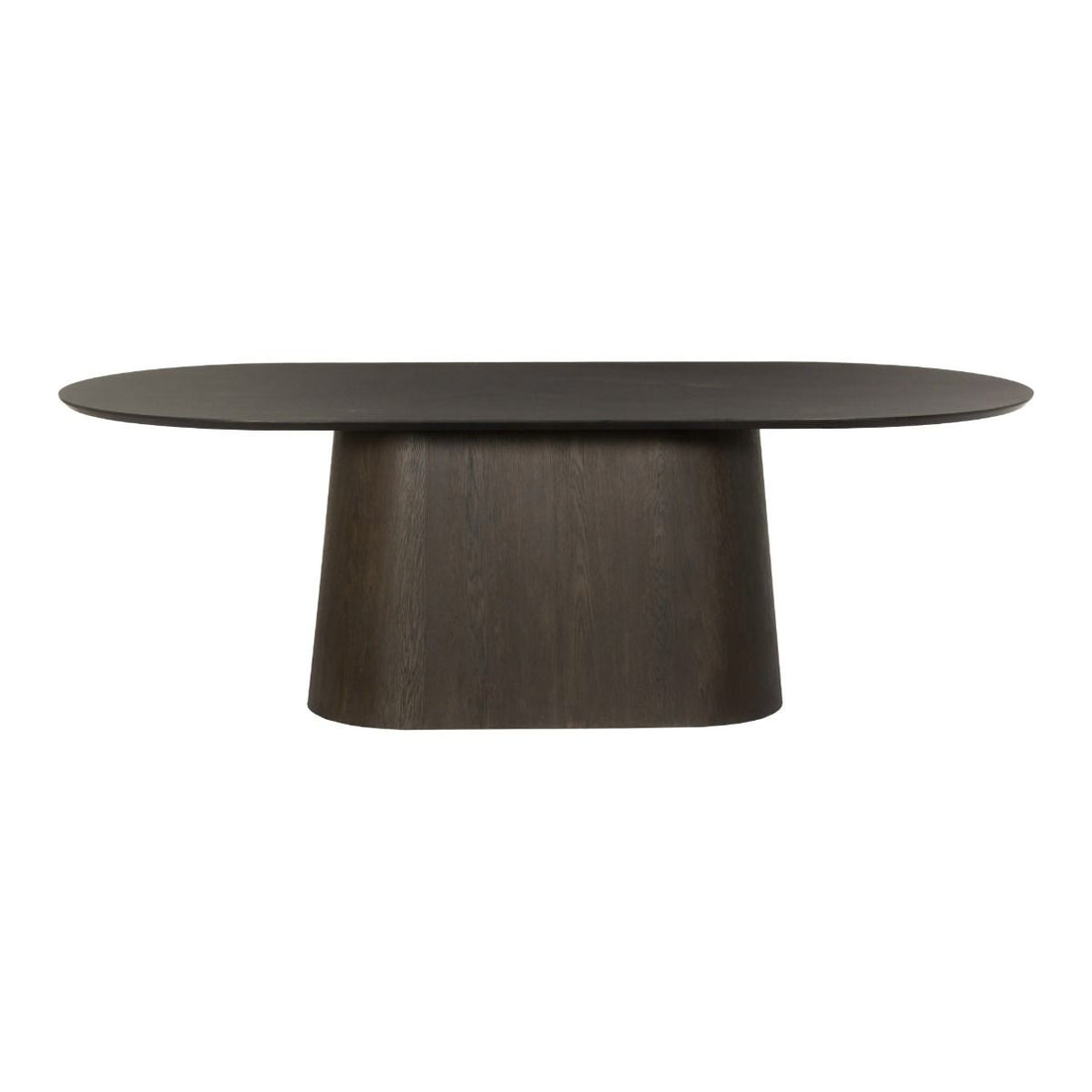 Eettafel Novero espresso schuin vooraanzicht