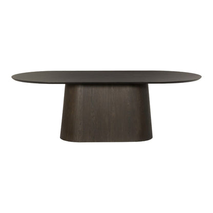Eettafel Novero espresso schuin vooraanzicht