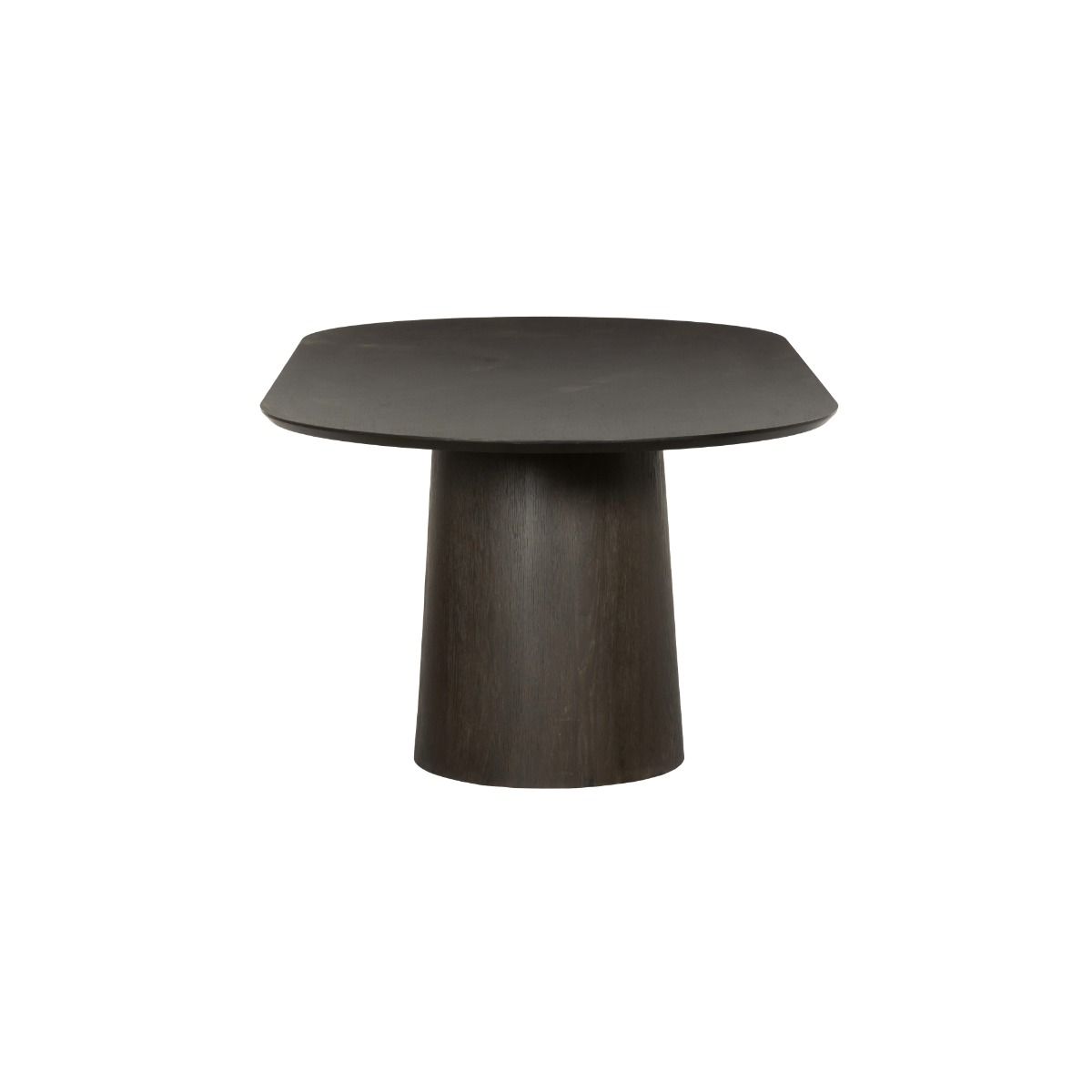 Eettafel Novero espresso 230cm zijaanzicht