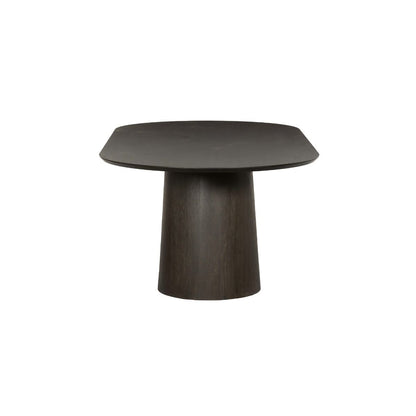 Eettafel Novero espresso 230cm zijaanzicht