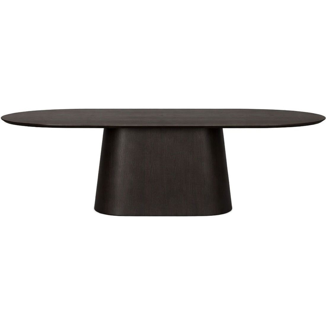 Eettafel Novero espresso schuin vooraanzicht