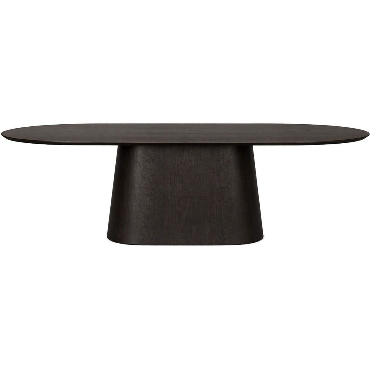 Eettafel Novero espresso schuin vooraanzicht