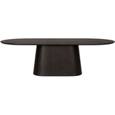 Eettafel Novero espresso schuin vooraanzicht