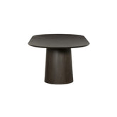 Eettafel Novero espresso 280cm zijaanzicht
