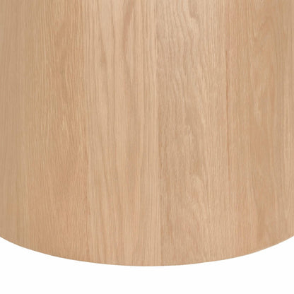 Detail van het eikenhout fineer van de eettafel Novero naturel