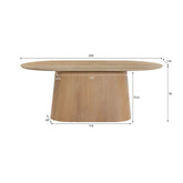 Afmetingen Eettafel Novero 200cm: L200cm x B110cm x H76cm