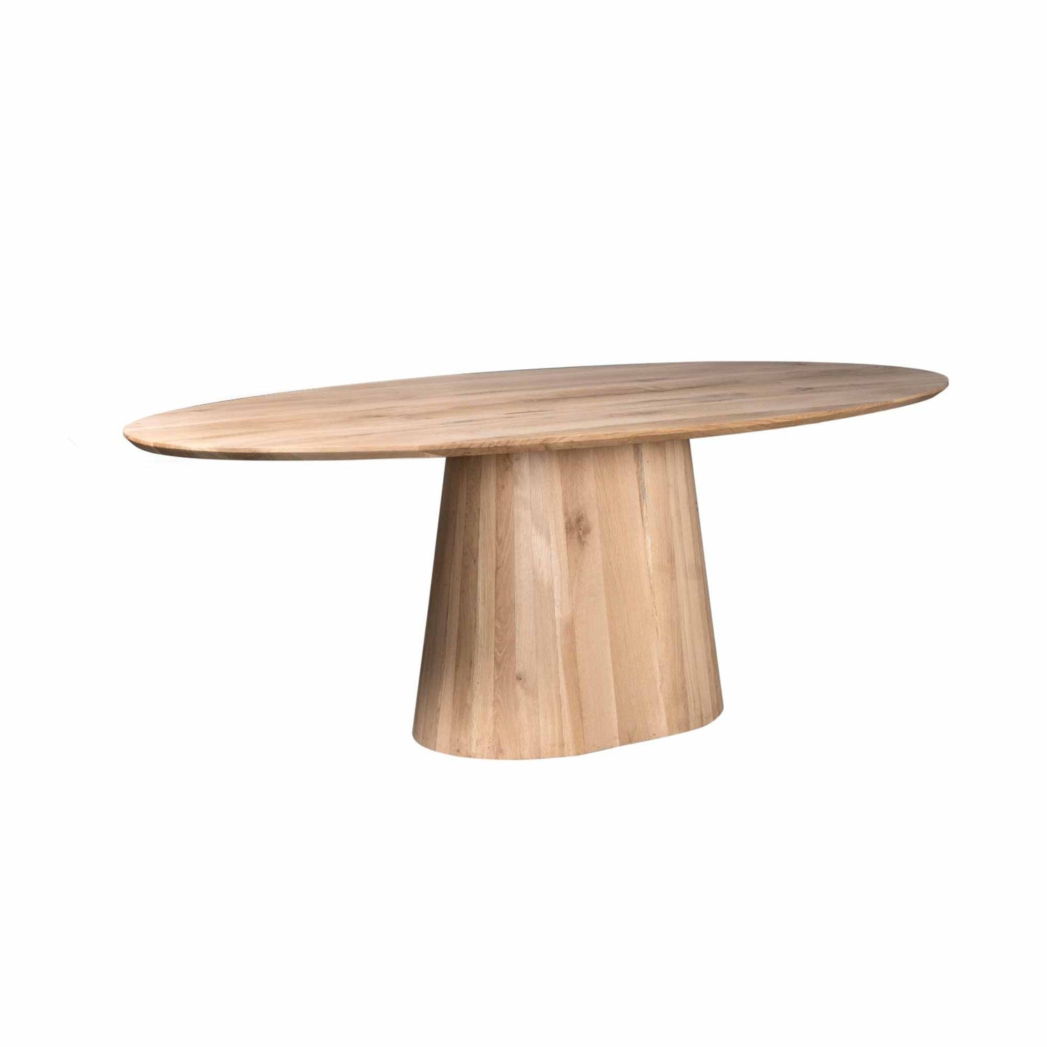 Eettafel Riga van Starfurn met ovaal blad van naturel eikenhout, 240 cm lang