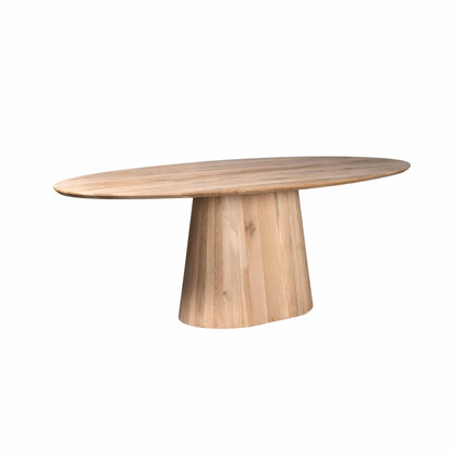 Eettafel Riga van Starfurn met ovaal blad van naturel eikenhout, 240 cm lang