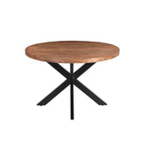 Eettafel Rocky Mangohout Pecan Ø130cm van Livingfurn