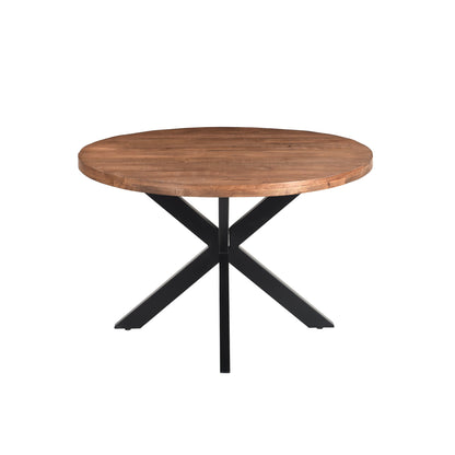 Eettafel Rocky Mangohout Pecan Ø130cm van Livingfurn