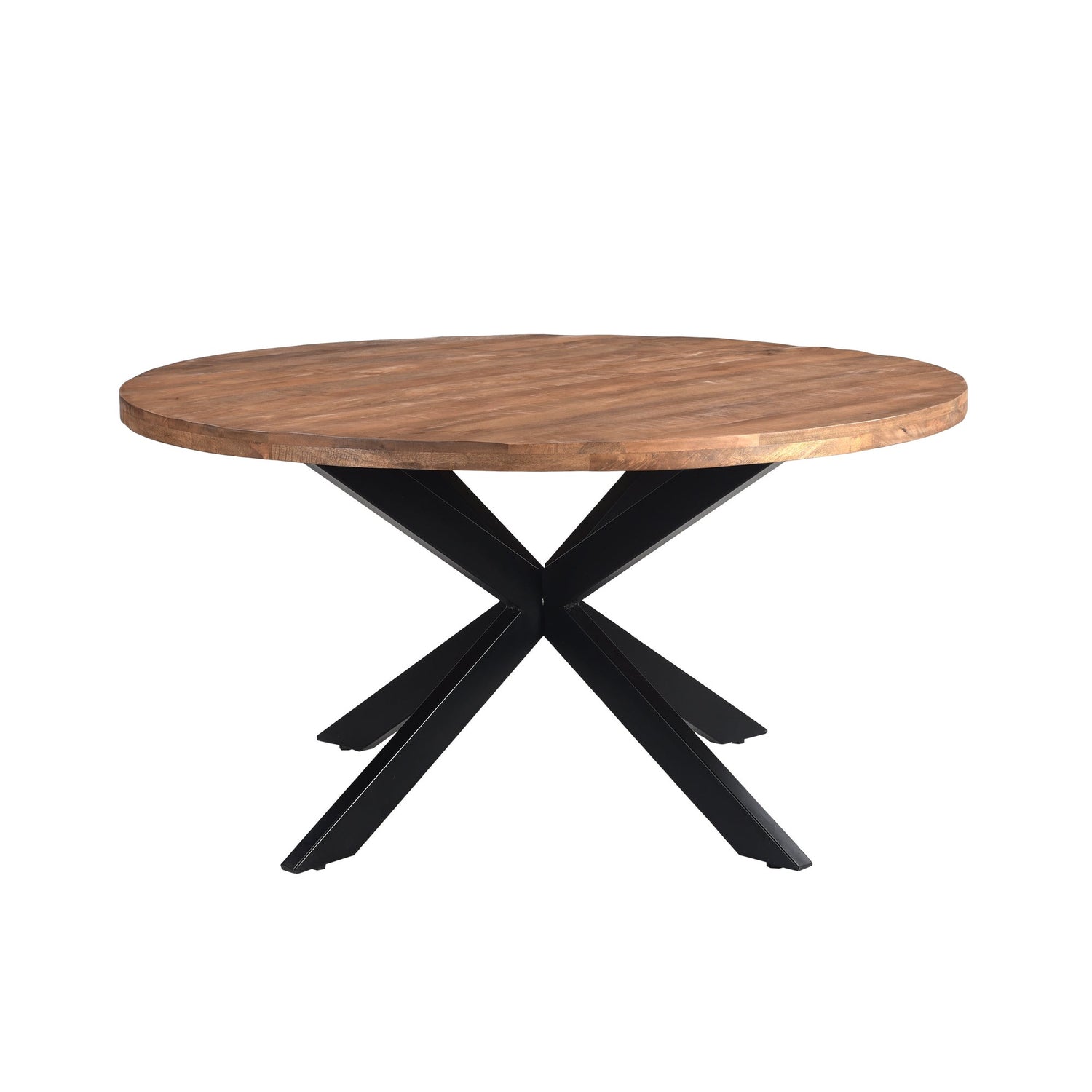 Eettafel Rocky Pecan Ø130cm van Livingfurn, Ø130cm x H76cm