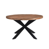 Eettafel Rocky Mangohout Pecan Ø150cm van Livingfurn