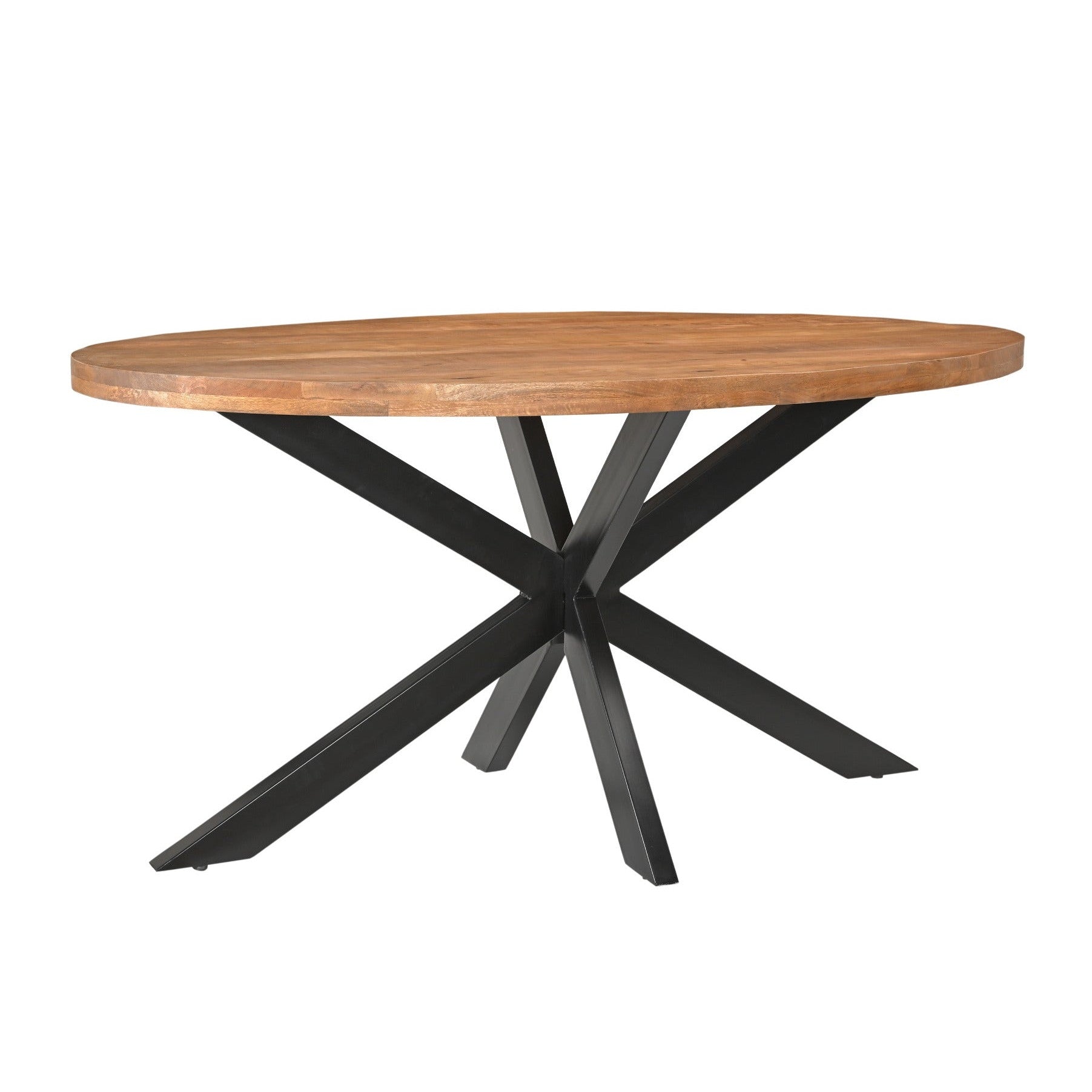 Eettafel Rocky Pecan 160cm van Livingfurn, L160cm x B90cm x H76cm