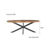 Eettafel Rocky Pecan 160cm in een interieur