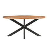 Eettafel Rocky Mangohout Pecan 180cm van Livingfurn
