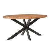 Ovale eettafel Rocky 180cm in Pecan