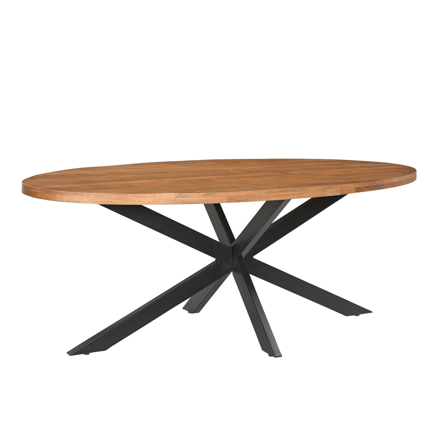 Eettafel Rocky Pecan 240cm van Livingfurn, L240cm x B110cm x H76cm