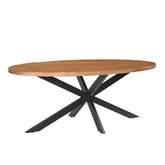 Eettafel Rocky Pecan 240cm van Livingfurn, L240cm x B110cm x H76cm
