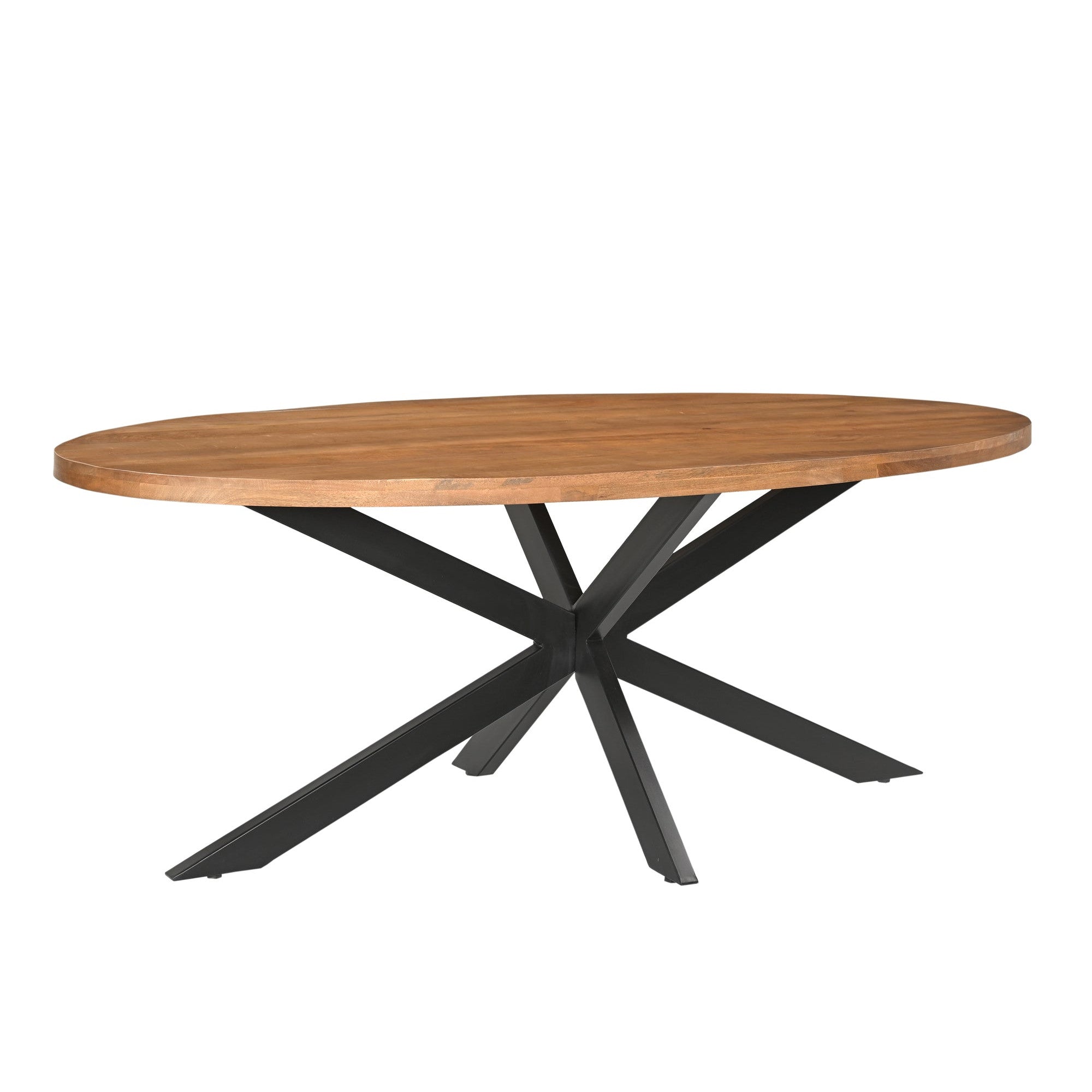 Eettafel Rocky Pecan 240cm van Livingfurn, L240cm x B110cm x H76cm