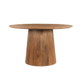 Ronde eettafel Salvator van Livingfurn in mangohout Pecan, 130 cm doorsnee