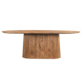 Ovale eettafel Salvator van Livingfurn in mangohout Pecan, 230 bij 110 cm