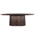 Ovale eettafel Salvator van Livingfurn in donker mangohout Walnut, 200 bij 110 cm