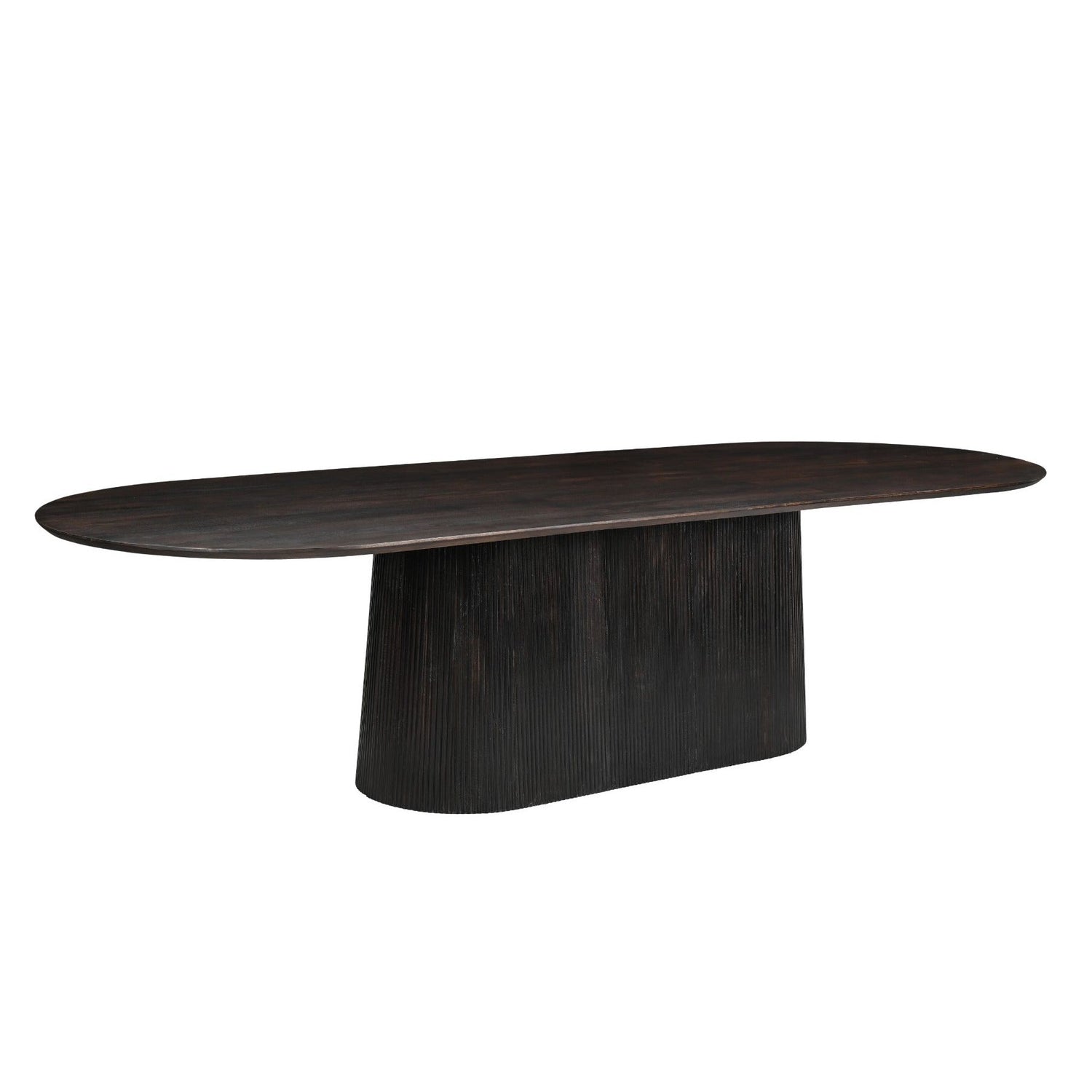 Ovale eettafel Salvator van Livingfurn in donker mangohout Walnut, 300 bij 110 cm