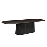 Ovale eettafel Salvator van Livingfurn in donker mangohout Walnut, 300 bij 110 cm