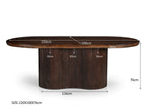 Eettafel Sevilla Chestnut 220cm van massief mangohout voor de eetkamer