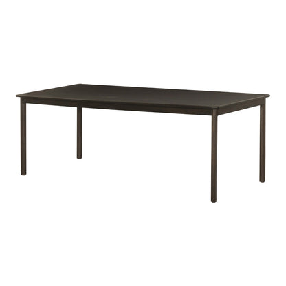 Eettafel Tobago van Livingfurn in espresso eiken, rechthoekig blad van 220 cm op ronde poten