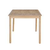 Tobago eettafel van Livingfurn vanaf de kopse kant gezien, 90 cm diep in naturel eiken
