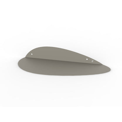 Eggx wandplank van Steelful in zwart staal aan de muur gemonteerd