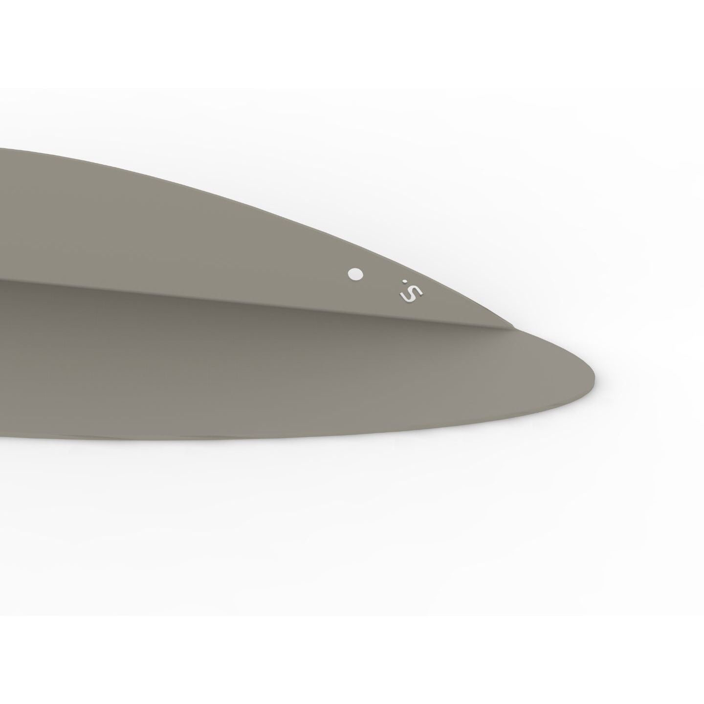 Eggx wandplank van Steelful, zijaanzicht van het ovale silhouet in mat zwart